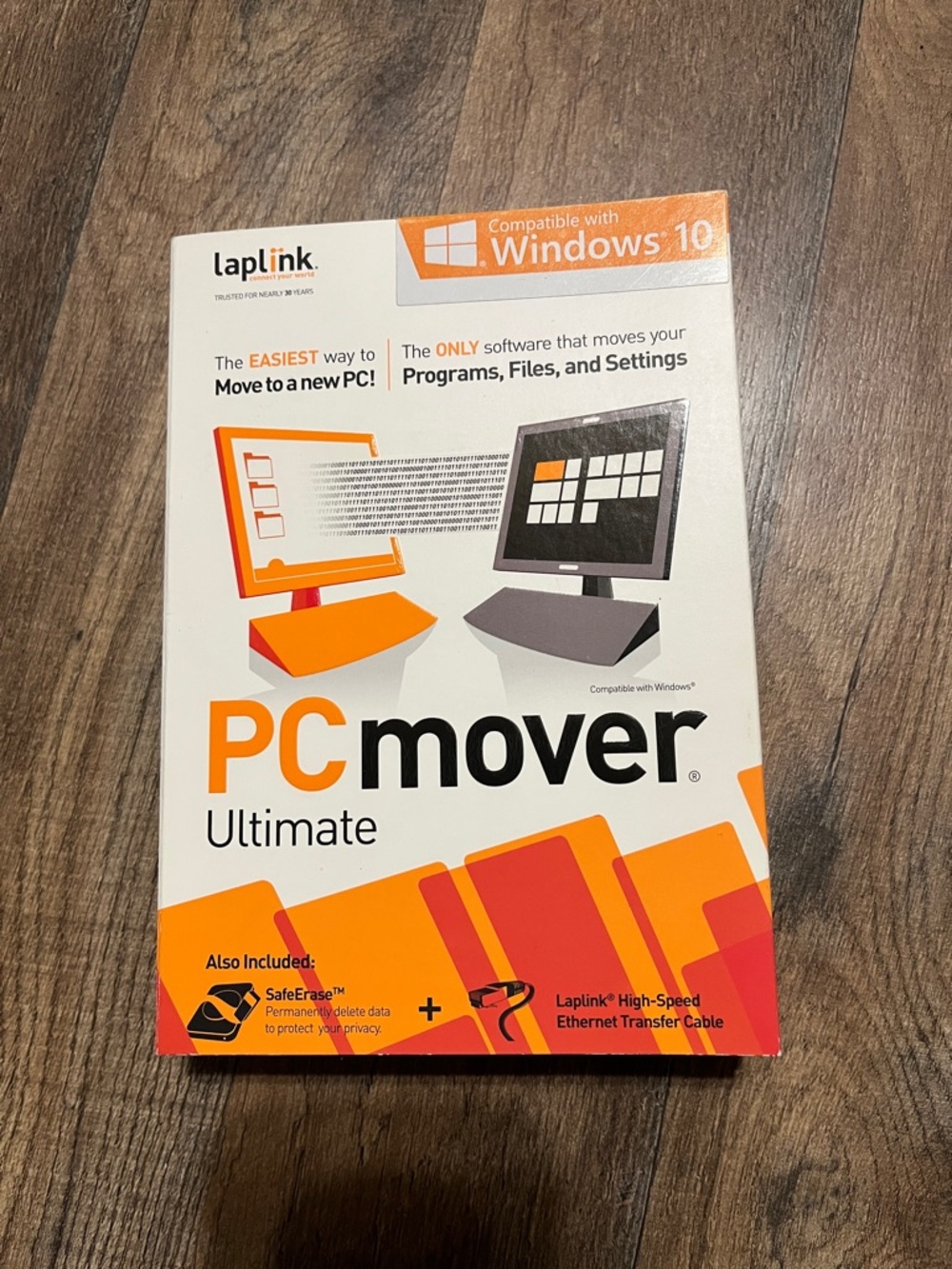 Link PCmover Ultimate Software - Orange and White Packaging